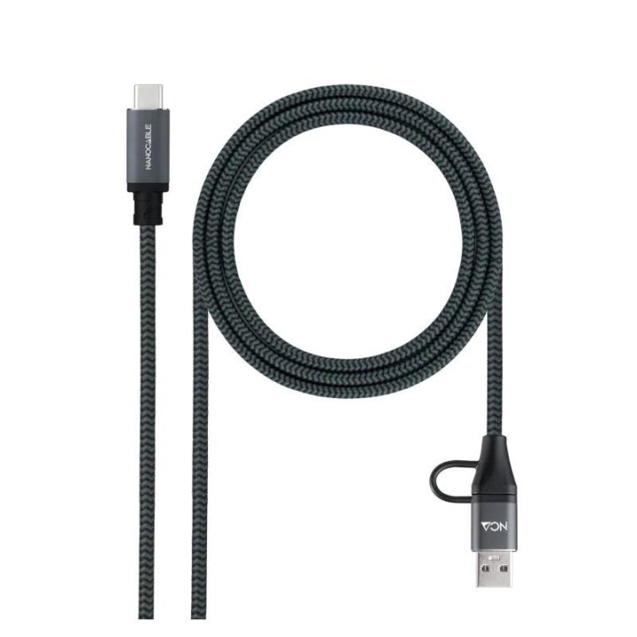 nanocable cable usb3.2 100w usb c+a/usb c 3 m