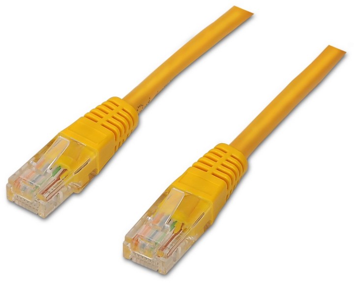 cable red aisens latiguillo rj45 cat.6 utp awg24 amarillo 1.0m