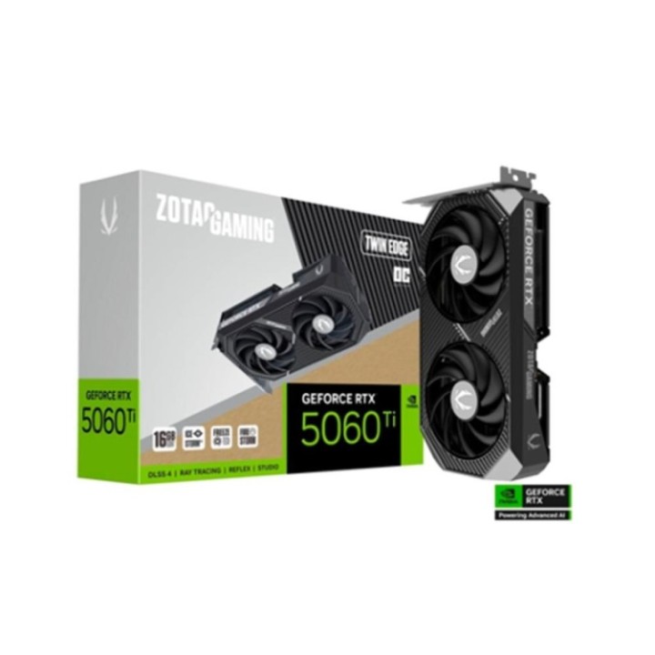 zotac tarjeta grafica zotac rtx 5060ti 16gb twin edge oc gddr7