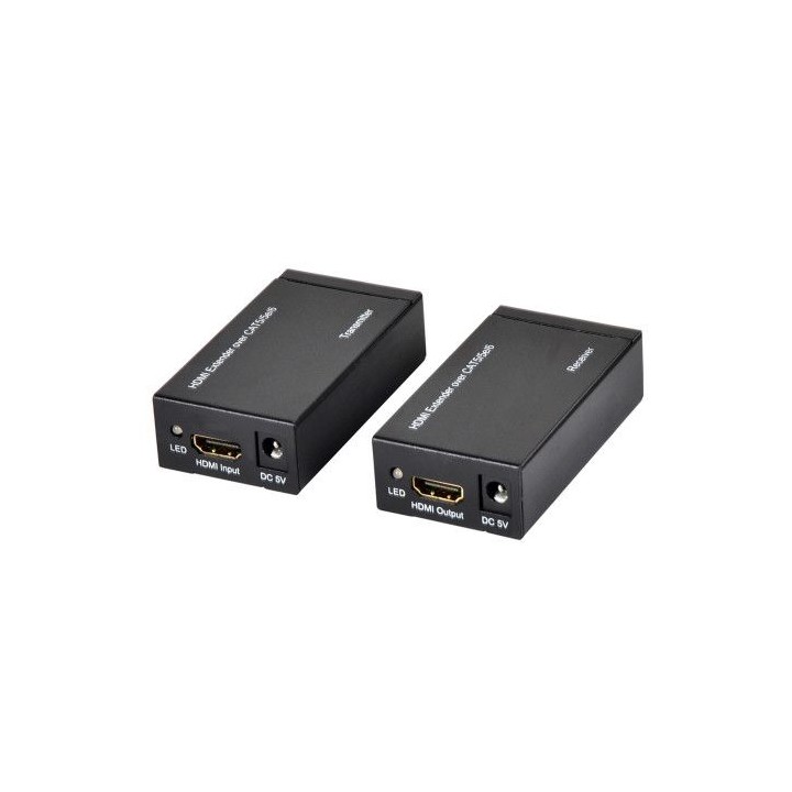 ewent ew3715 extensor audio/video transmisor y receptor de senales av negro