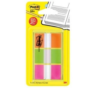 paq. 3 colores index med. 20h post it nar/ver/rosa
