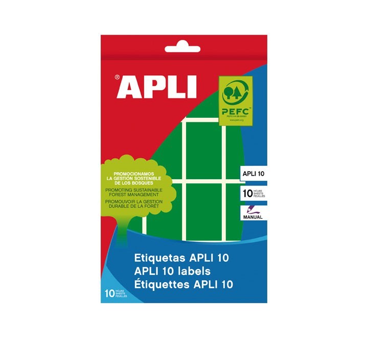 blister 8h. etiq. apli 25x40 verde 02757 pack  10 unidades