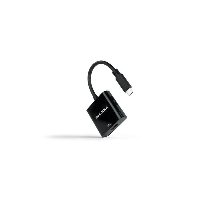 conversor nano cable usb c   hdmi 4k 0.15m negro