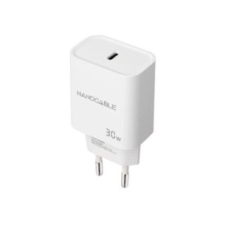 nanocable cargador pared usb c pd 30w blanco