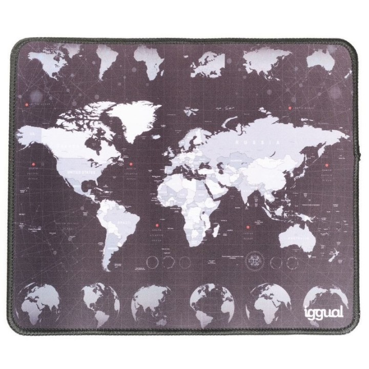 iggual alfombrilla mapamundi rat?n 30x25 cm