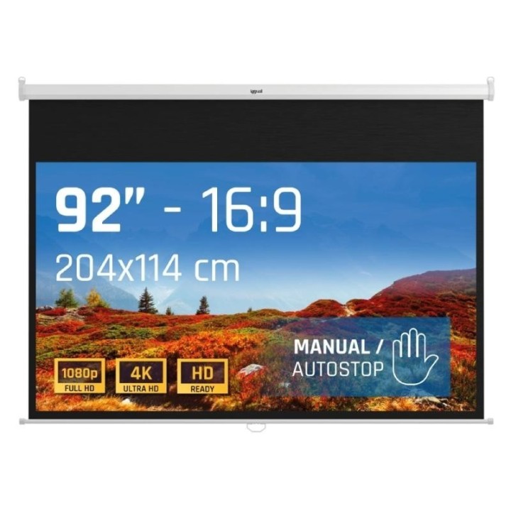 iggual pantalla manual 16 9 92" 203x114 cm