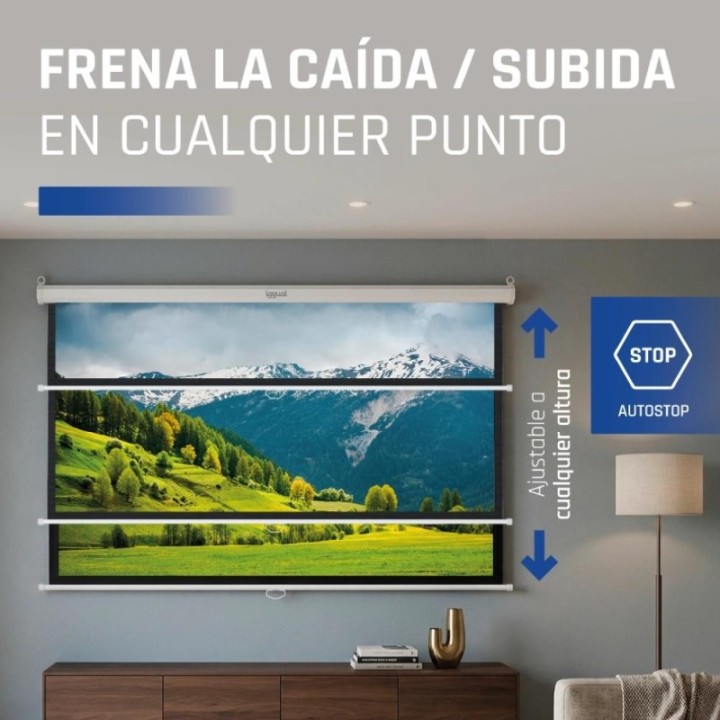 iggual pantalla manual 16 9 92" 203x114 cm