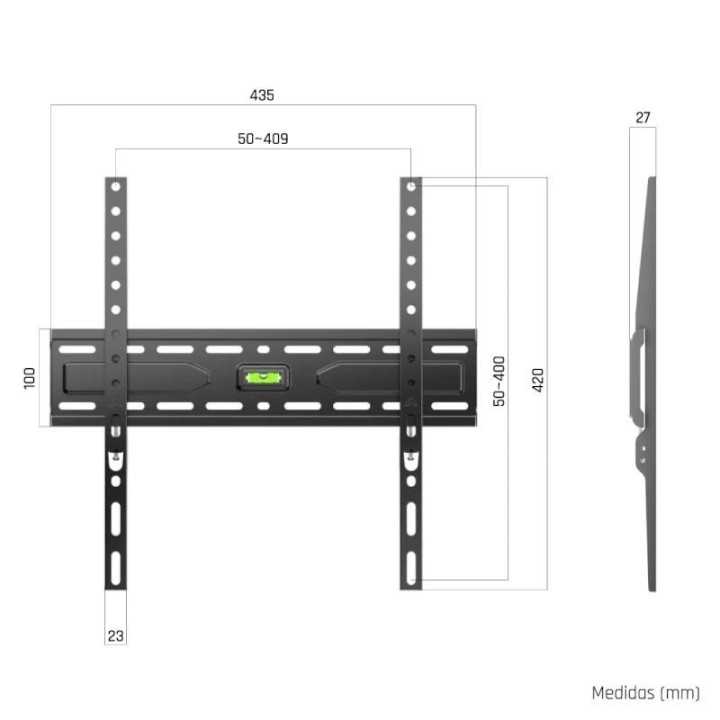 iggual sptv11 l soporte tv pared fijo 21" 75" 45kg