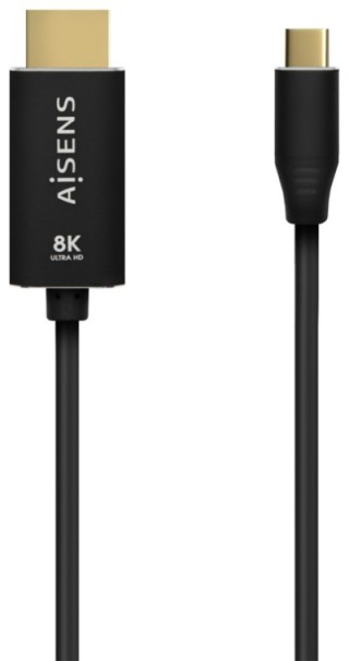 cable conversor aisens aluminio usb c a hdmi 2.1 8k60hz 1.0m