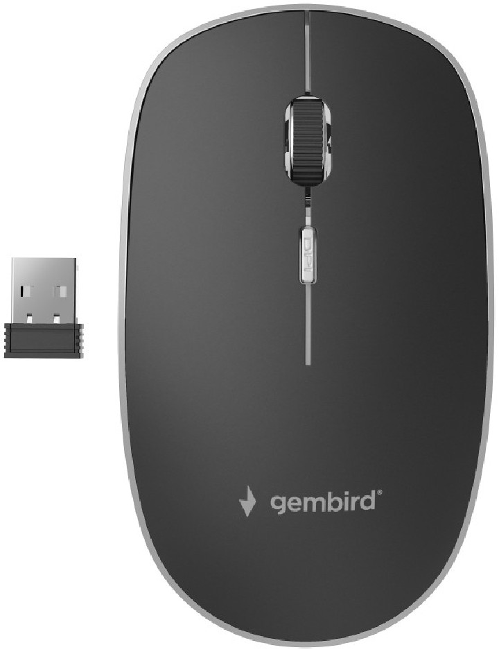raton gembird optico silencioso negro rf inalambrico pilas