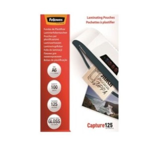 paq. 100 fundas plastificar fellowes 125mic a6