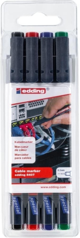 est.4 rotuladores edding cables e8407/4s