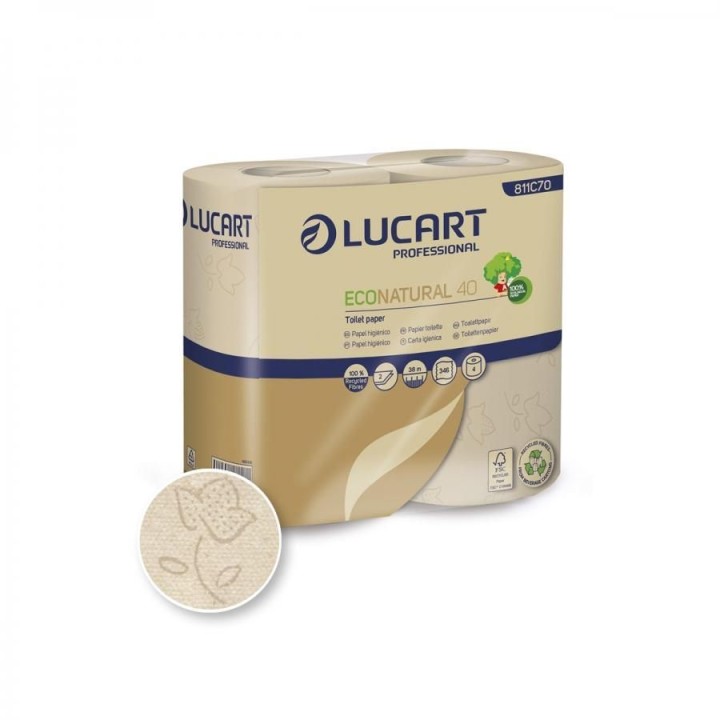 p. 4 rollo papel higienico lucart econatural 40