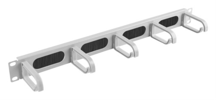 organizador de cables lanberg 19" con brush panel 5 rings  type b 1u gris