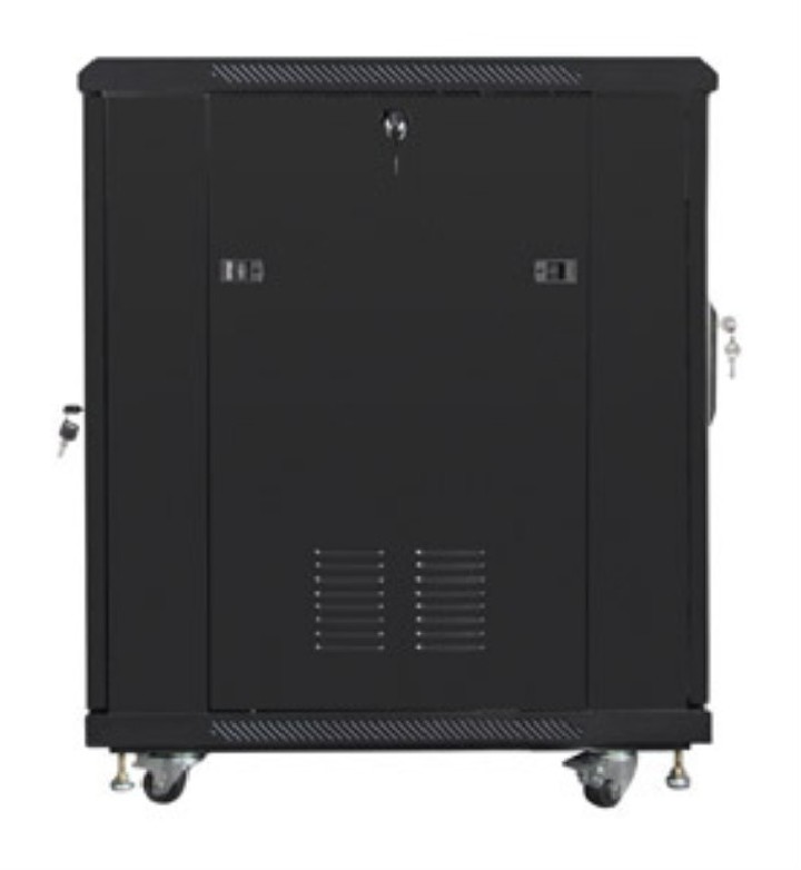 armario rack lanberg 19? 15u 600x800 flat pack negro puerta malla