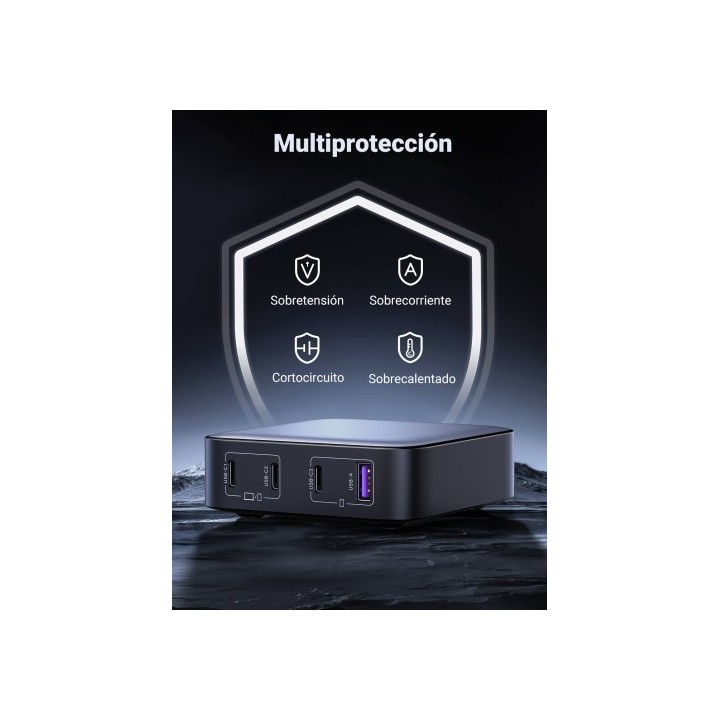 ugreen ugreen nexode universal gris corriente alterna carga rapida interior