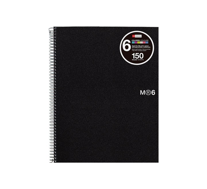 cuad. miquel rius notebook 6 a5 150h basic neg