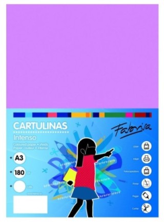 paq. 50h cartulina fabrisa 180gr a3 lila
