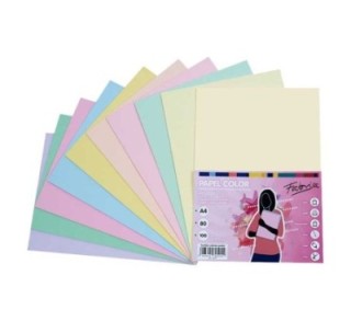 paq. 100h papel fabrisa 80gr a4 stdo pastel
