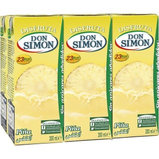 pack 6 bricks zumo don simon 200ml s/azu pina