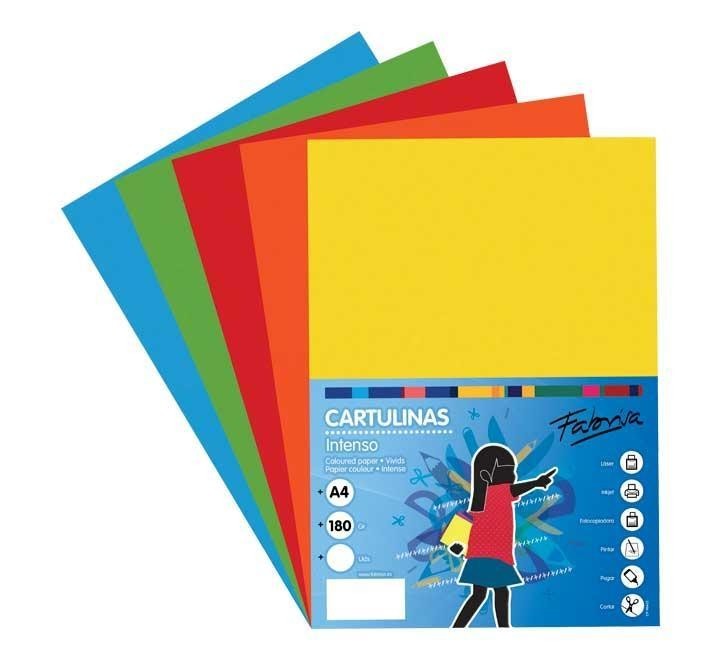 paq 50h cartulina fabrisa 180gr a4 stdo fue