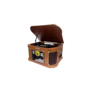 tocadiscos sunstech pxrc52cd bluetooth/k7/cd/fm/usb/sd madera