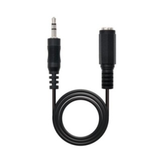 nanocable cable audio, jack 3.5/m h, negro, 3 m