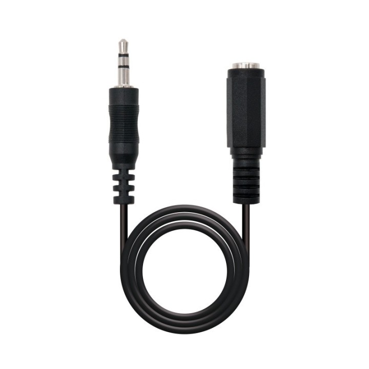 nanocable cable audio, jack 3.5/m h, negro, 3 m