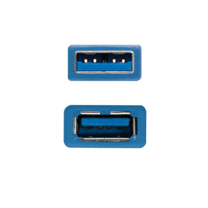 nanocable cable usb 3.0, a/m a/h, azul, 1 m