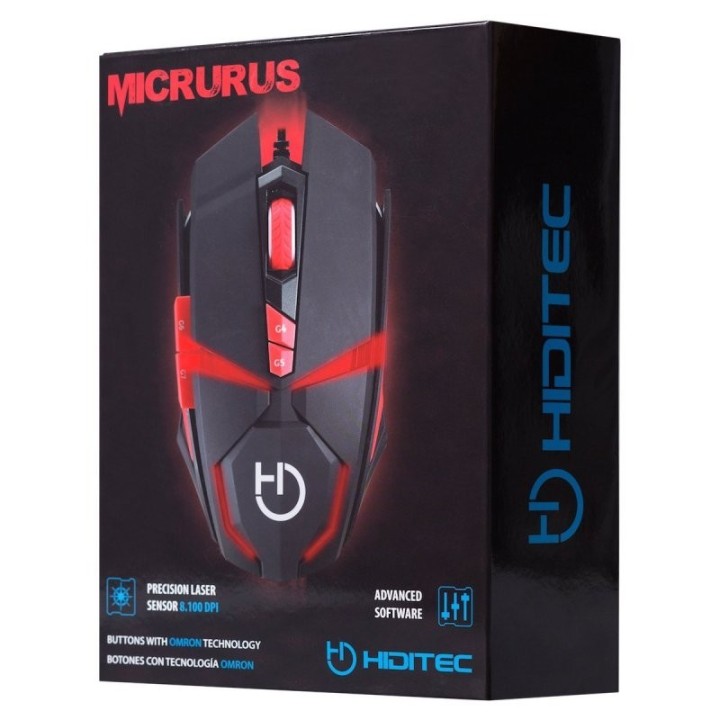 hiditec rat?n gaming micrurus 8100dpi