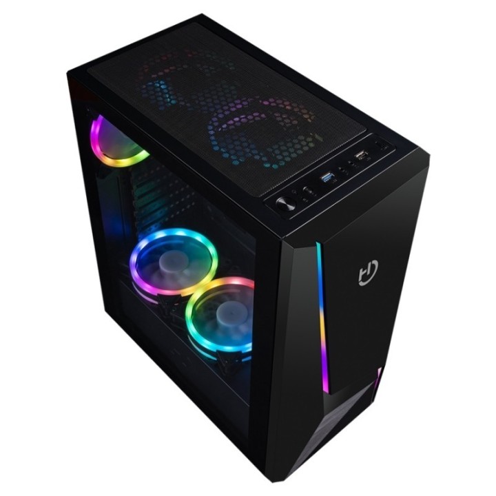 hiditec semitorre v20 pro argb cristal templado