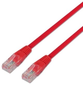 cable de red aisens latiguillo rj45 cat.6 utp awg24 rojo 1.0m