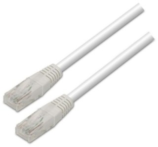 cable red aisens latiguillo rj45 cat.6 utp awg24 blanco 2.0m