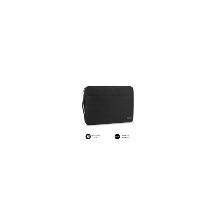 subblim funda subblim urban laptop sleeve para portatil 15.6 pulgadas negro