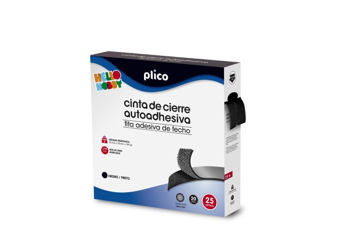 cremall. textil velcro autoadh. plico 25m negro