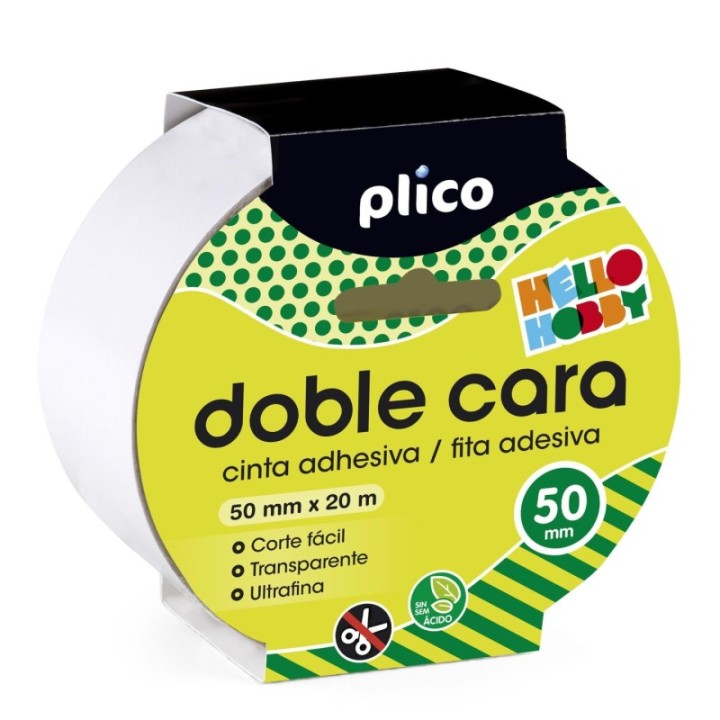 cinta adh. doble cara plico 50mmx20m 13321