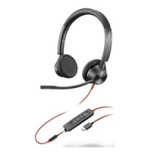 poly auriculares poly est?reo blackwire 3325 con certificaci?n microsoft teams usb   c + conector de