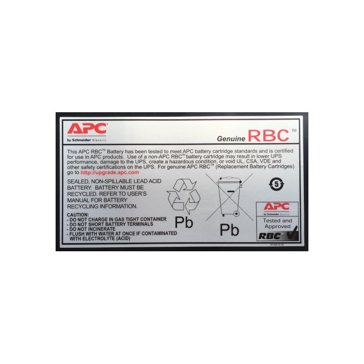 apc apc replacement battery cartridge 43 sealed lead acid  vrla