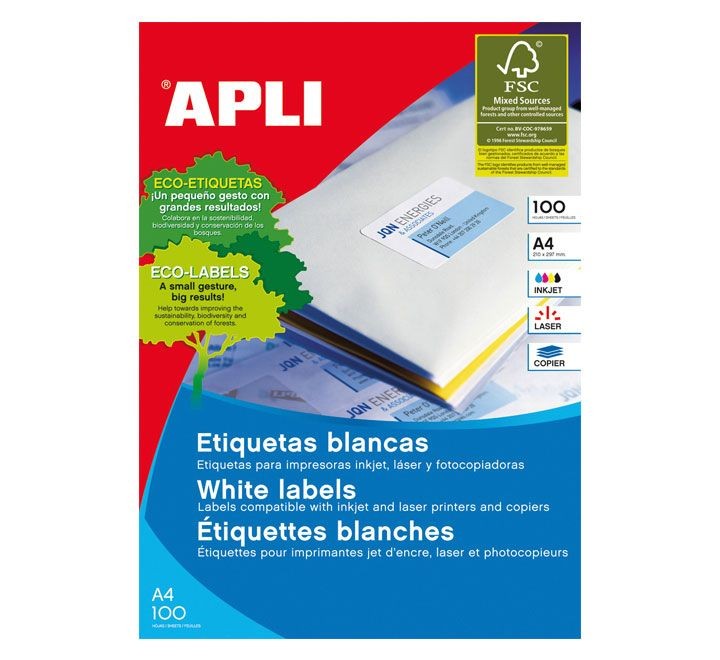 c. 100h etiq adh apli ilc 105x70mm bl