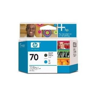 hp cabezal impresion hp 70 c9404a cian    negro mate z2100    z3100    z3200