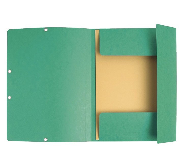 carpeta gomas carton exacompta 3 solapas verde
