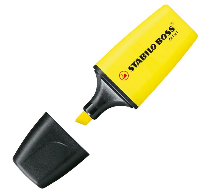 marcador fluor. stabilo boss mini amari