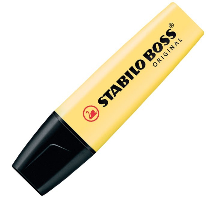 marcador stabilo boss pastel amarillo crem 70/144