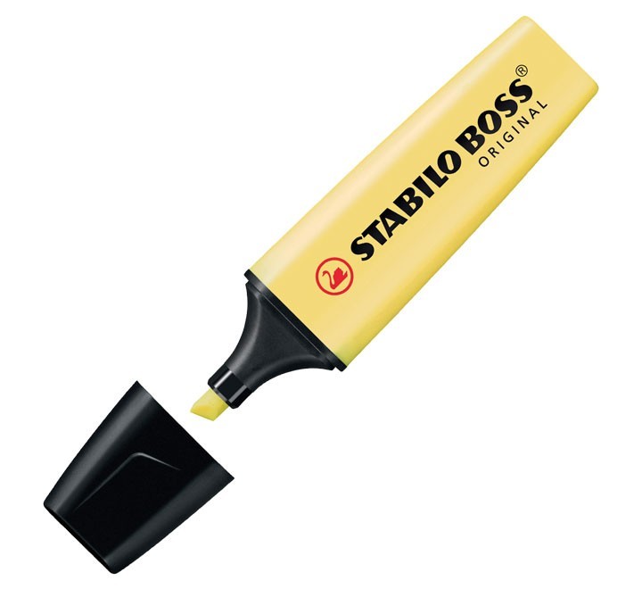 marcador stabilo boss pastel amarillo crem 70/144
