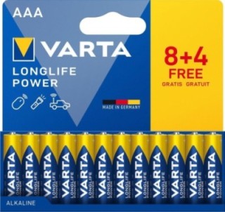 blister 8+4 pilas varta alcalina aaa lr03 1,5v