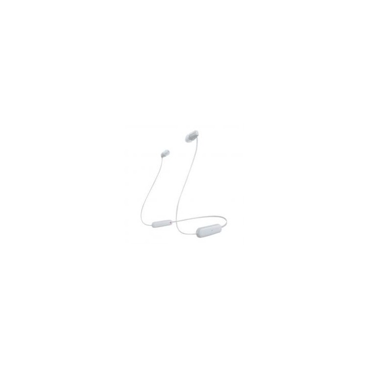 sony auriculares sony wi   c100 inalambrico blanco