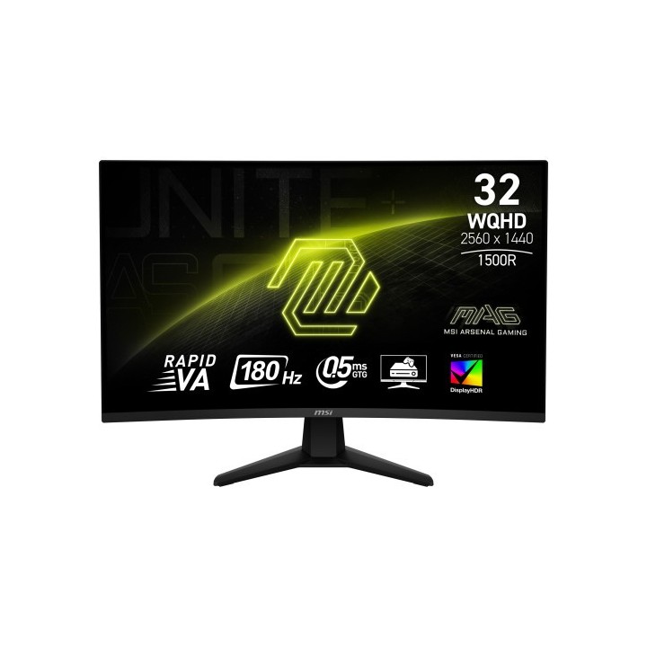 msi msi mag 32cq6f pantalla para pc 80 cm  31.5"  2560 x 1440 pixeles wide quad hd negro
