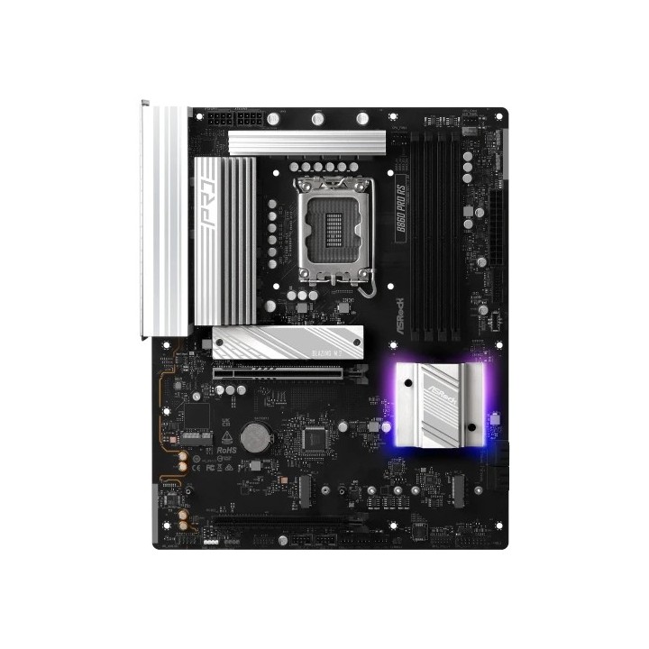 asrock placa asrock b860 pro rs,intel,1851,b860,4ddr5,256gb,1hdmi+1dp,4sata3+2m.2,2.5gblan,8usb3.2+2