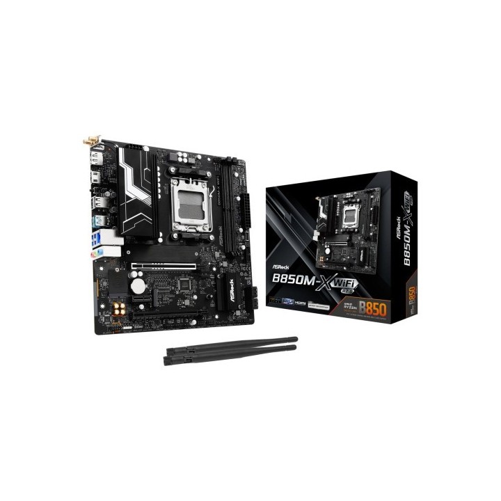 asrock placa asrock b850m x wifi r2.0,amd,am5,b850,2ddr5,128gb,1hdmi+1dp,4sata3,2.5gblan,wifi6e+bt5.