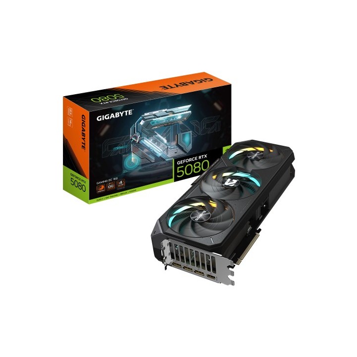 gigabyte gigabyte geforce rtx 5080 gaming oc 16g tarjeta grafica   16gb gddr7, 256 bits, pci e 5.0,